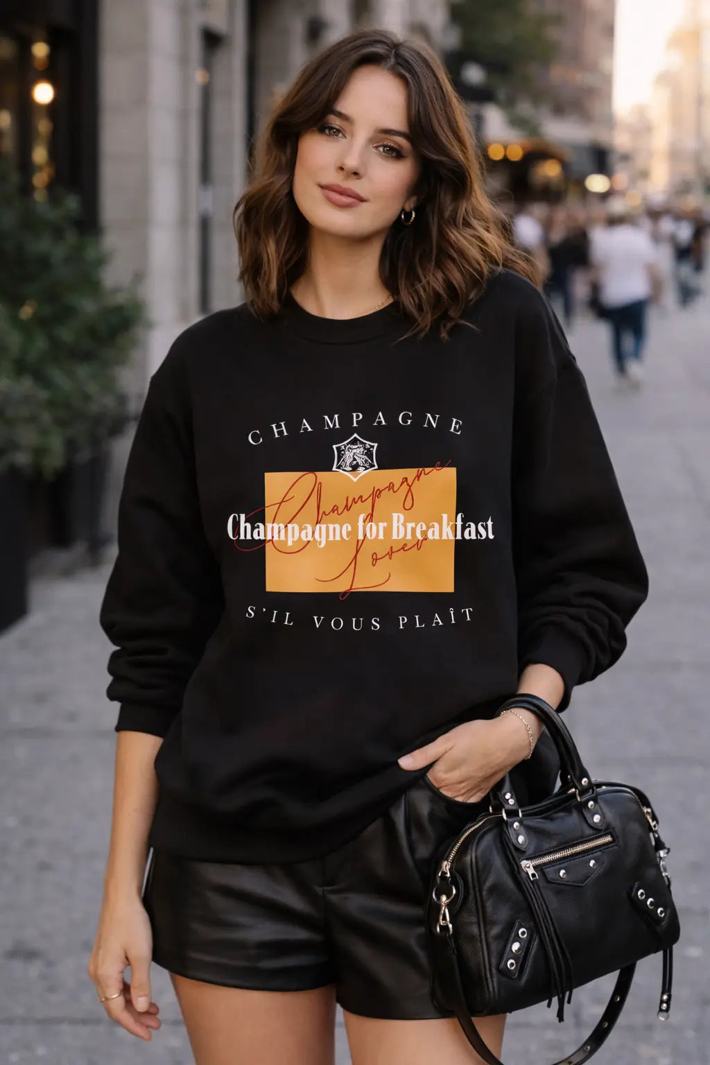 Lou Lou Champagne Sweatshirt - Frankie Blase Fashion
