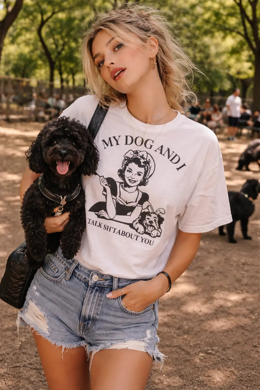 Chloe Dog Park Tee - Frankie Blase Fashion