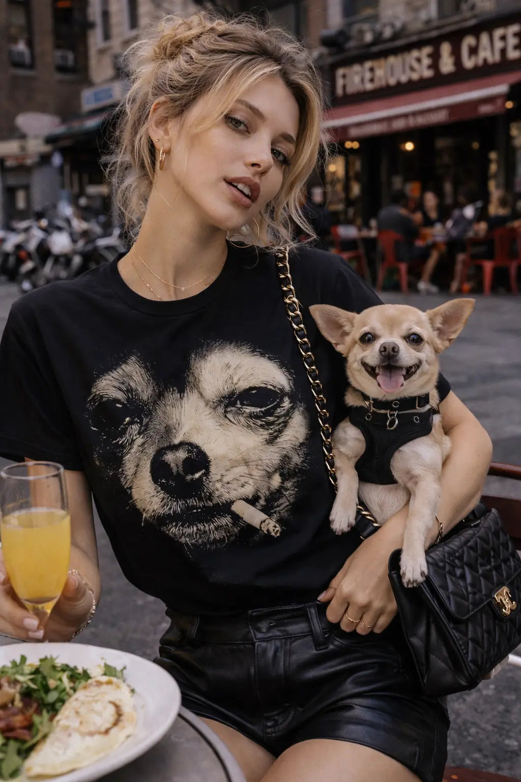Dolce Oh Chihuahua Tee - Frankie Blase Fashion