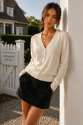 The Willow Lightweight Fitted Cashmere Cardigan.