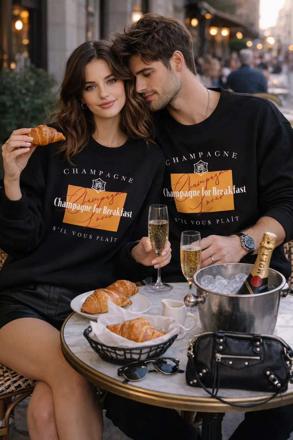Lou Lou Champagne Sweatshirt - Frankie Blase Fashion