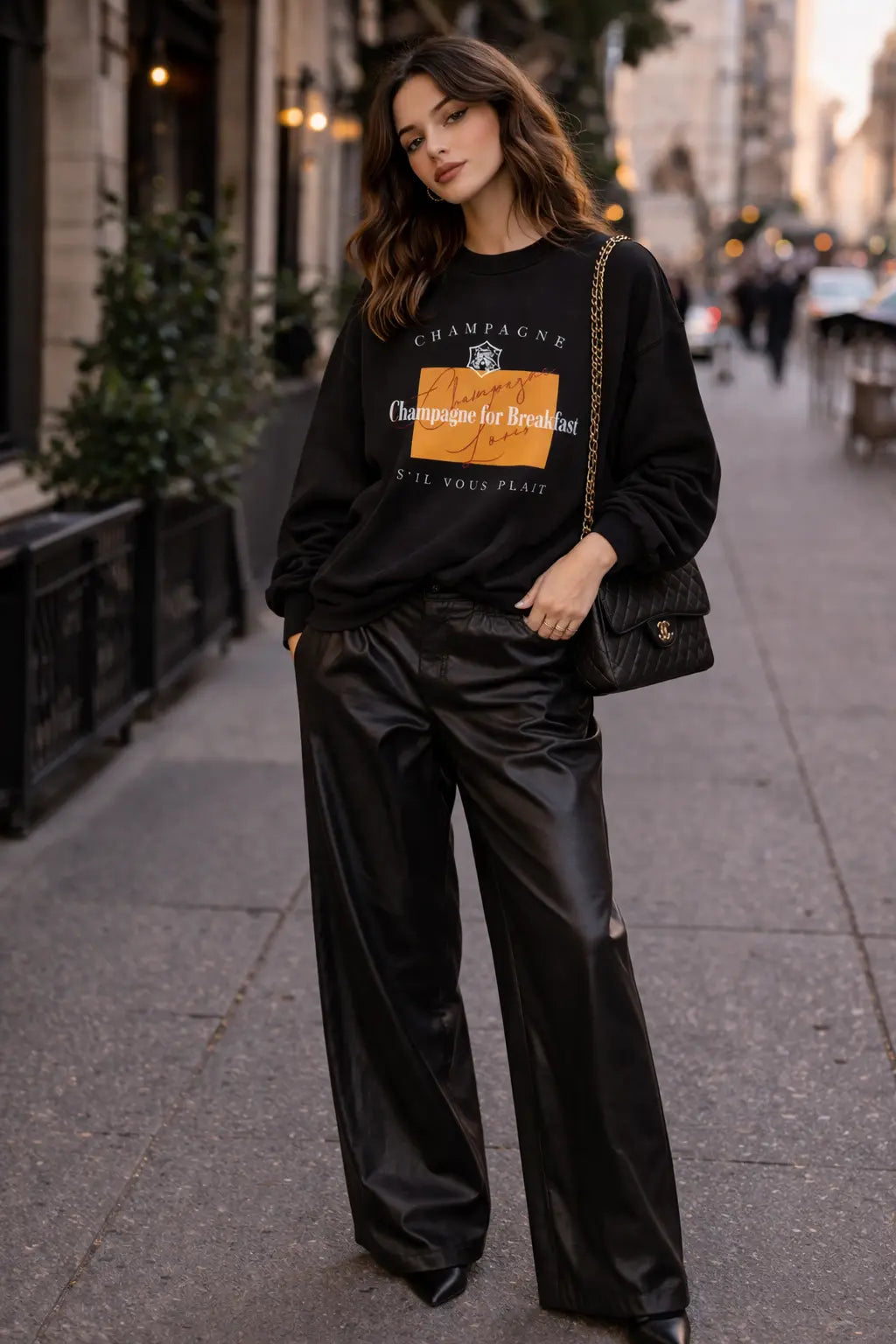 Lou Lou Champagne Sweatshirt - Frankie Blase Fashion