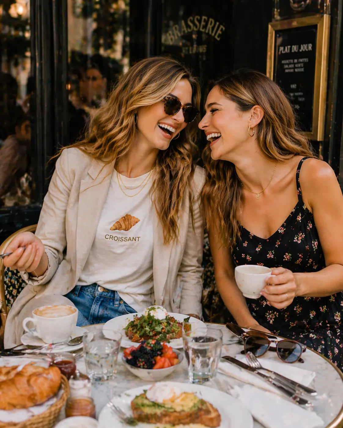 Sylvie Croissant Lover Cotton T-Shirt Frankie Blase Fashion