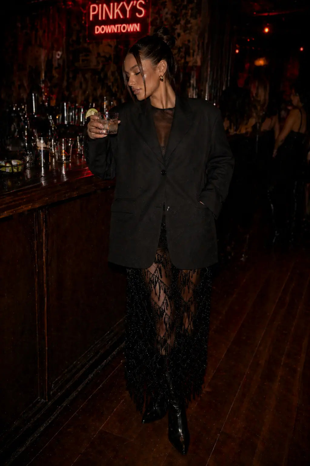 The Roxie Sheer Fringe Skirt Frankie Blase Fashion