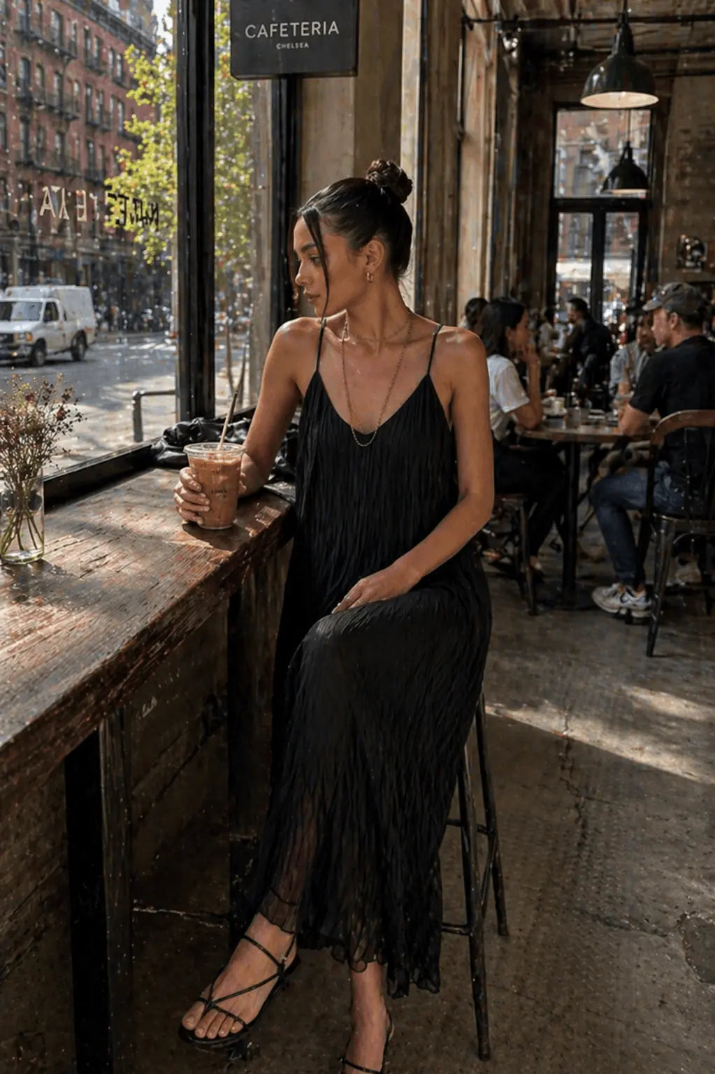 Sloane Sheer Midi Dress Frankie Blase Fashion