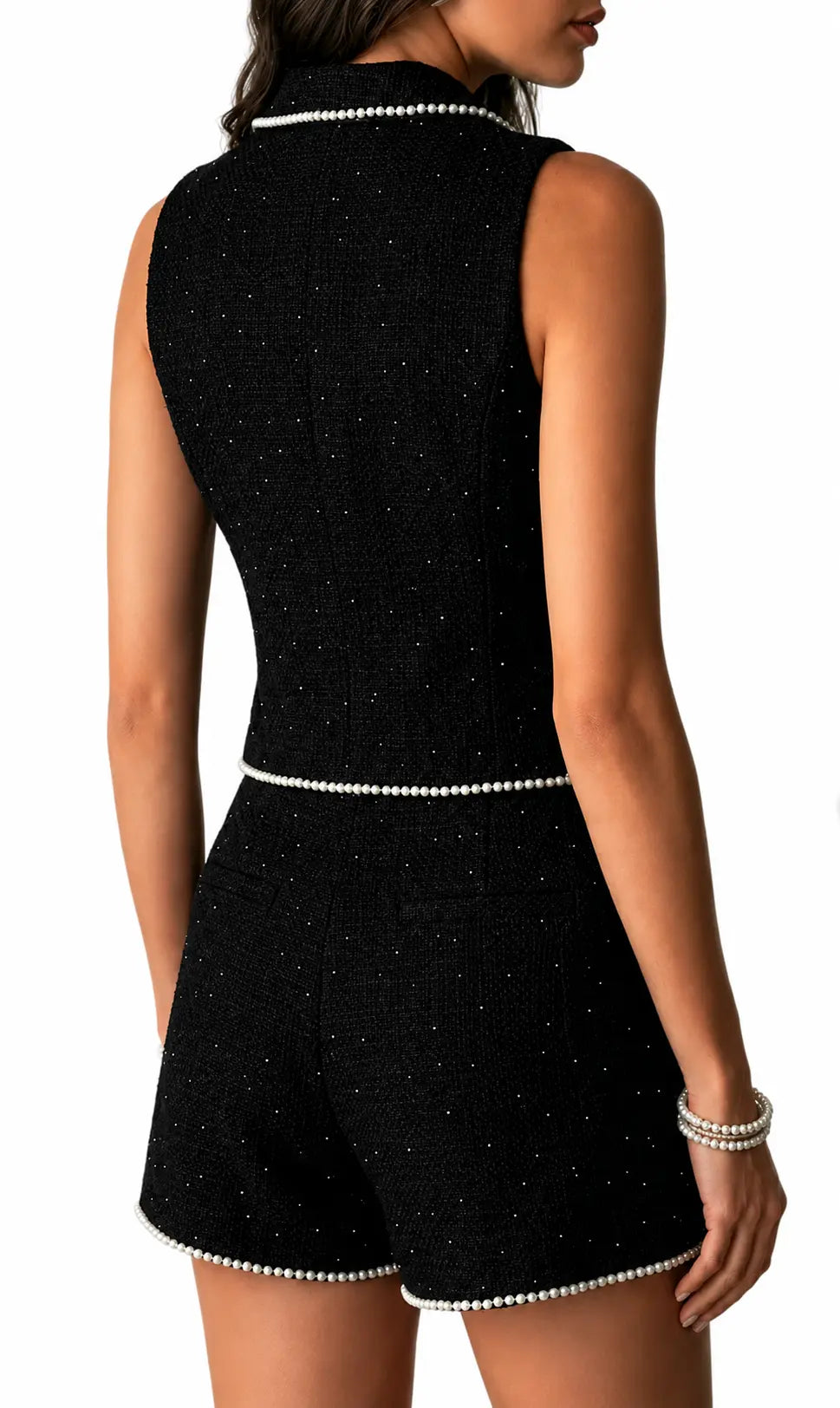 The Colette Black Tweed Shorts Set Frankie Blase Fashion