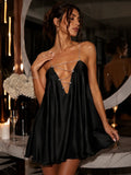 Tiffany Rhinestone Mini Dress Frankie Blase Fashion