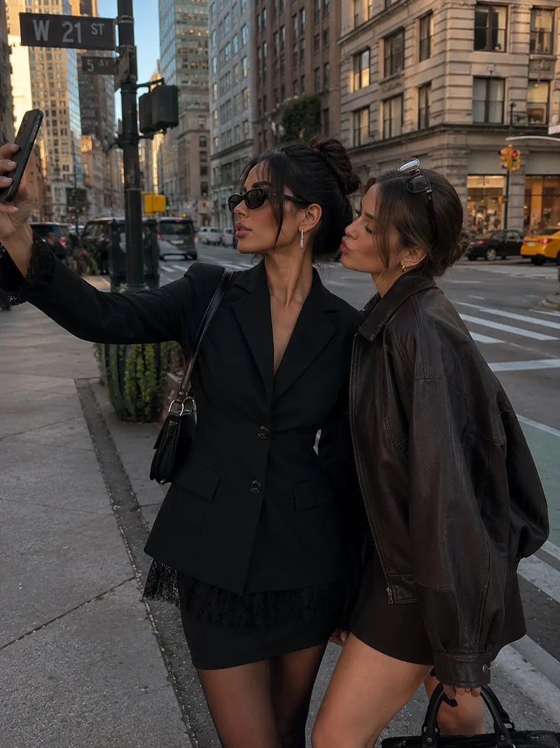 The Sofia Lace Blazer Frankie Blase Fashion