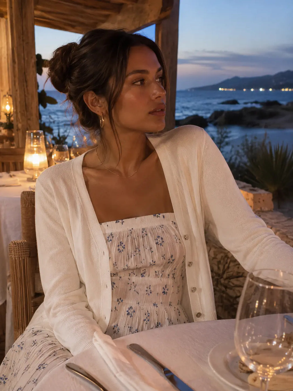 The Willow Lightweight Fitted Cashmere Cardigan.