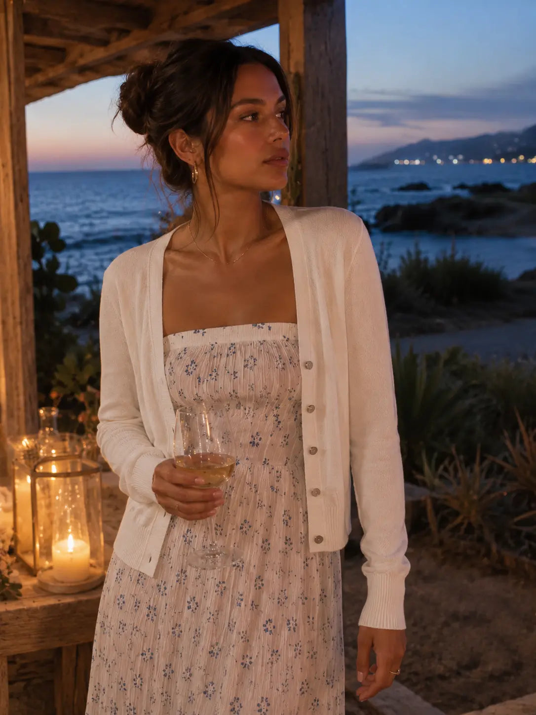 The Willow Lightweight Fitted Cashmere Cardigan.