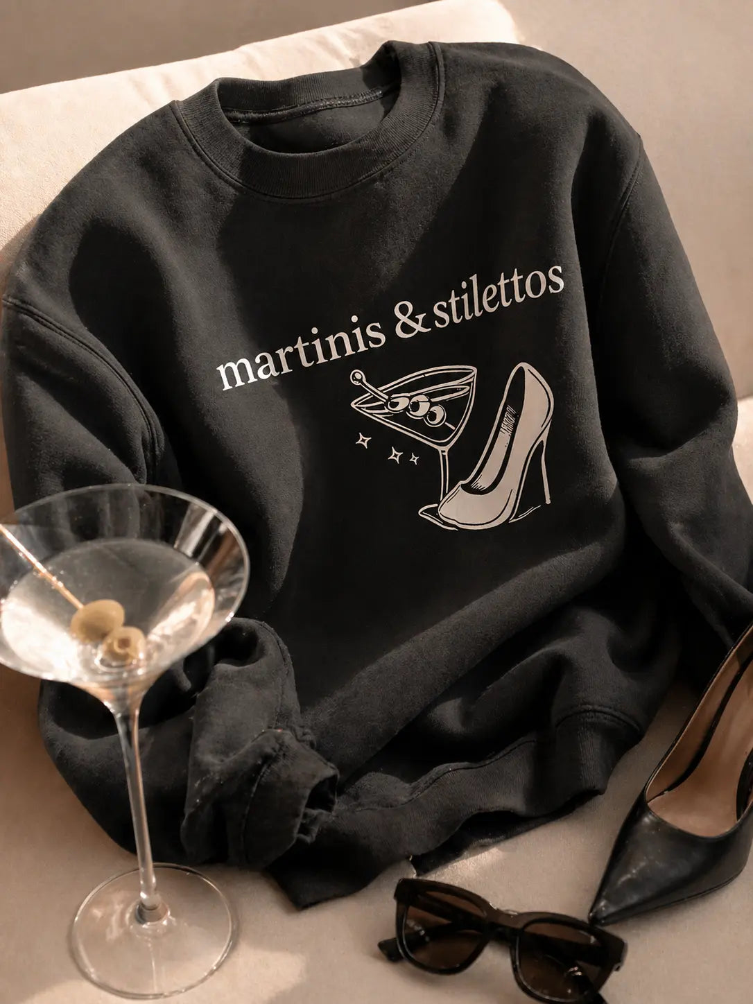 Martinis & Stilettos Sweatshirt Frankie Blase Fashion