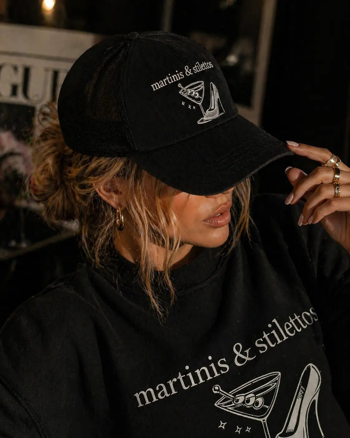 Martinis & Stilettos Cap Frankie Blase Fashion