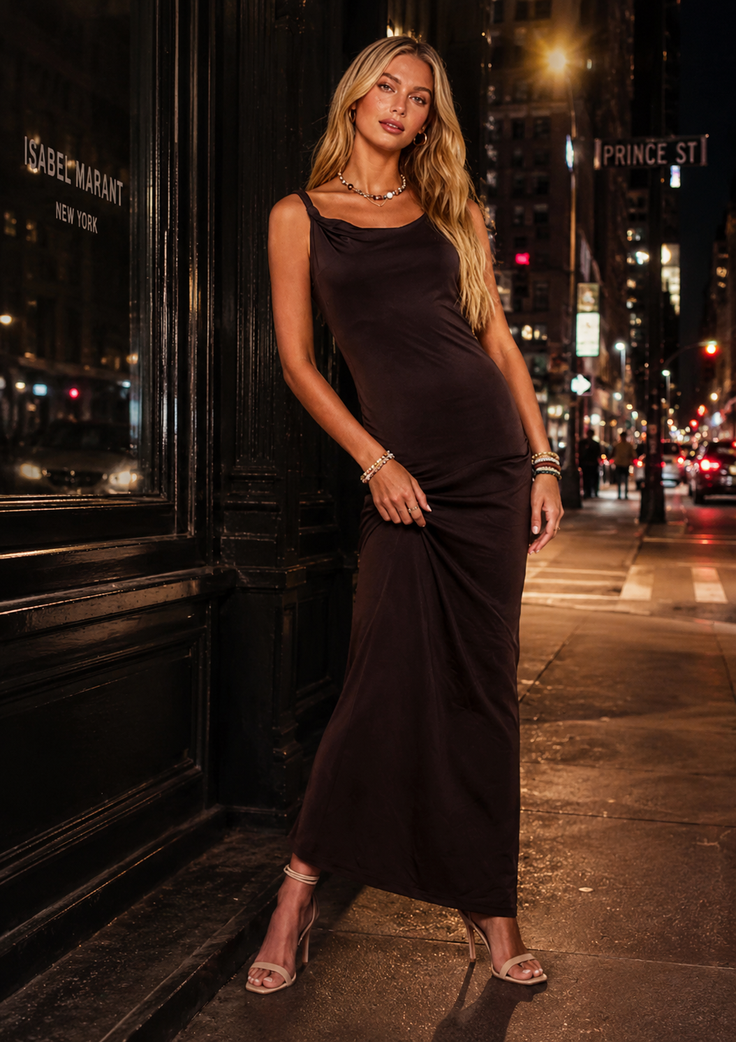 The Sloane Side Split Ruched Bodycon Maxi Dress