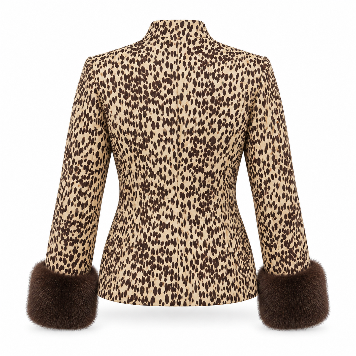 Sienna Leopard Vegan Fur Cuff Jacket