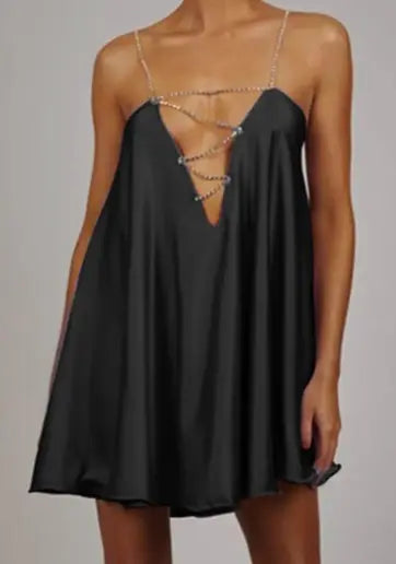 Tiffany Rhinestone Mini Dress Frankie Blase Fashion