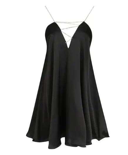 Tiffany Rhinestone Mini Dress Frankie Blase Fashion