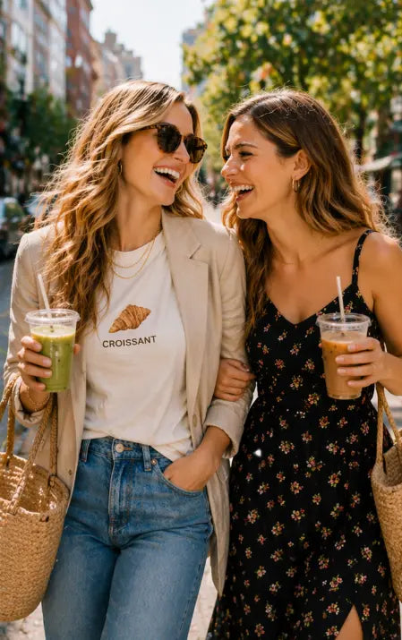 Sylvie Croissant Lover Cotton T-Shirt Frankie Blase Fashion